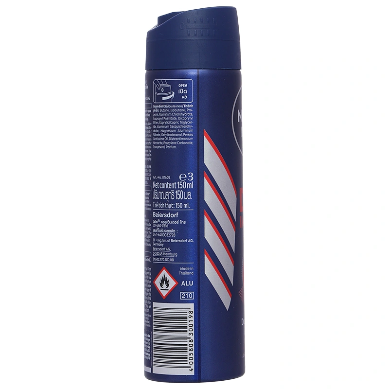 Xịt khử mùi Nivea Men Dry Impact cho nam chai 150ml - 4
